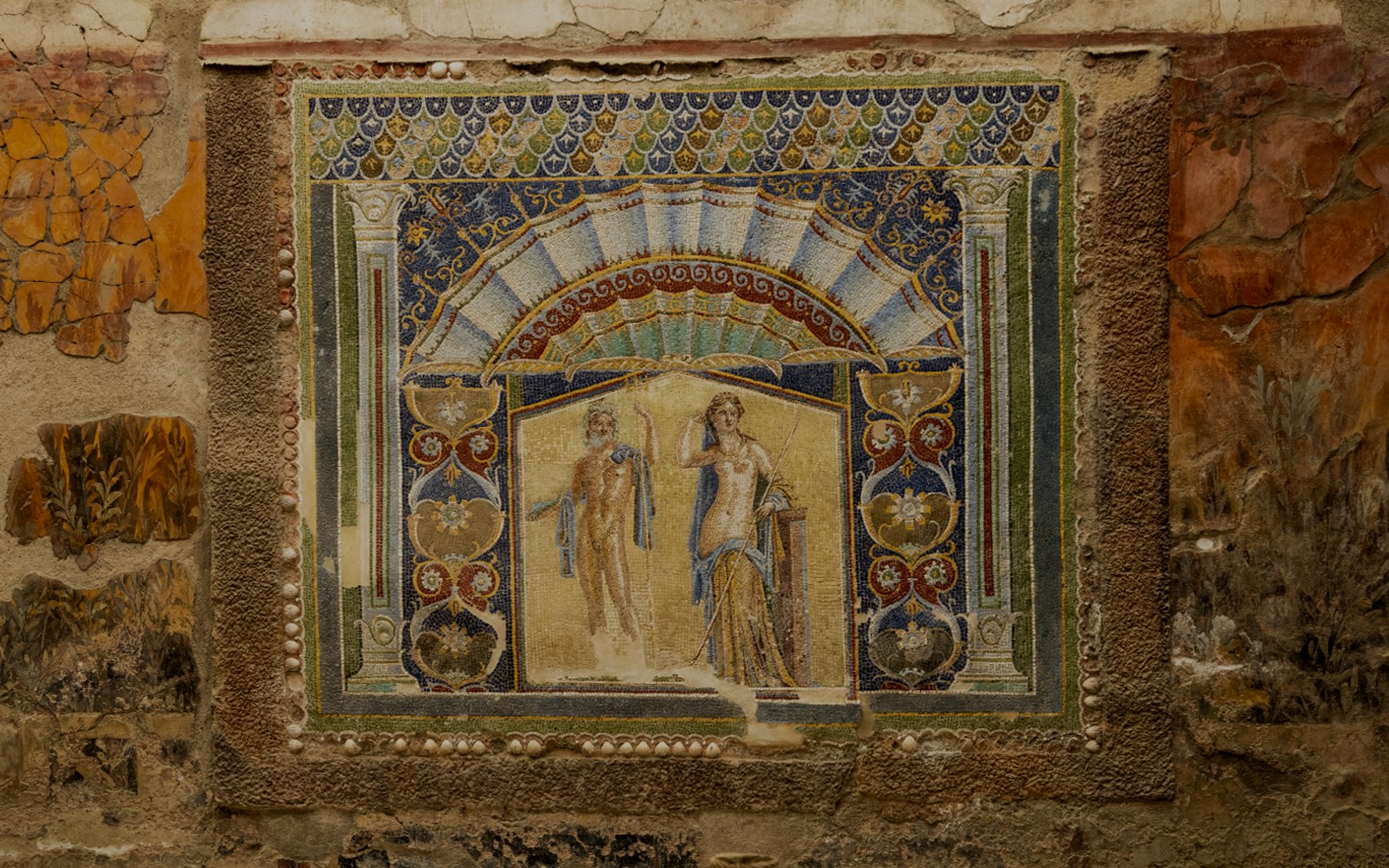 Mosaic of Neptune and Amphitrite, Herculaneum