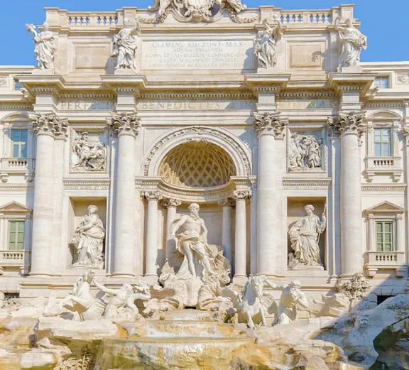 Trevi Fountain near Borghese Gallery