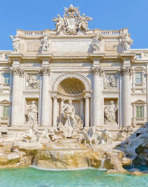 Trevi Fountain near Borghese Gallery