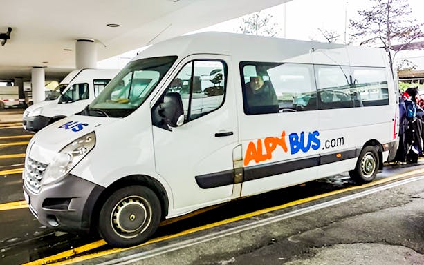 Shuttle bus for one-way tickets from Geneva Airport to Morzine.