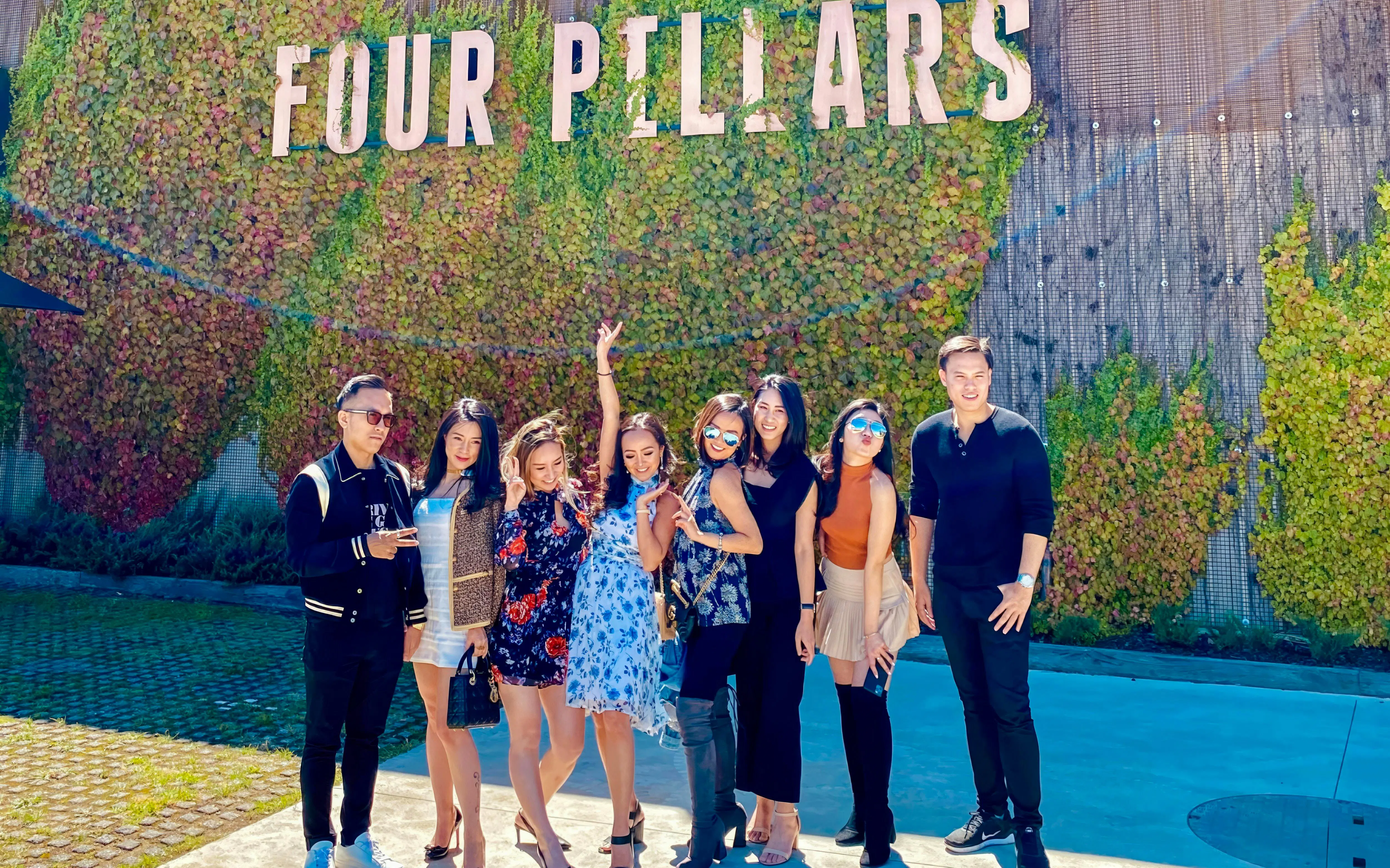 Group enjoying Yarra Valley Winery Tour at Four Pillars Distillery.