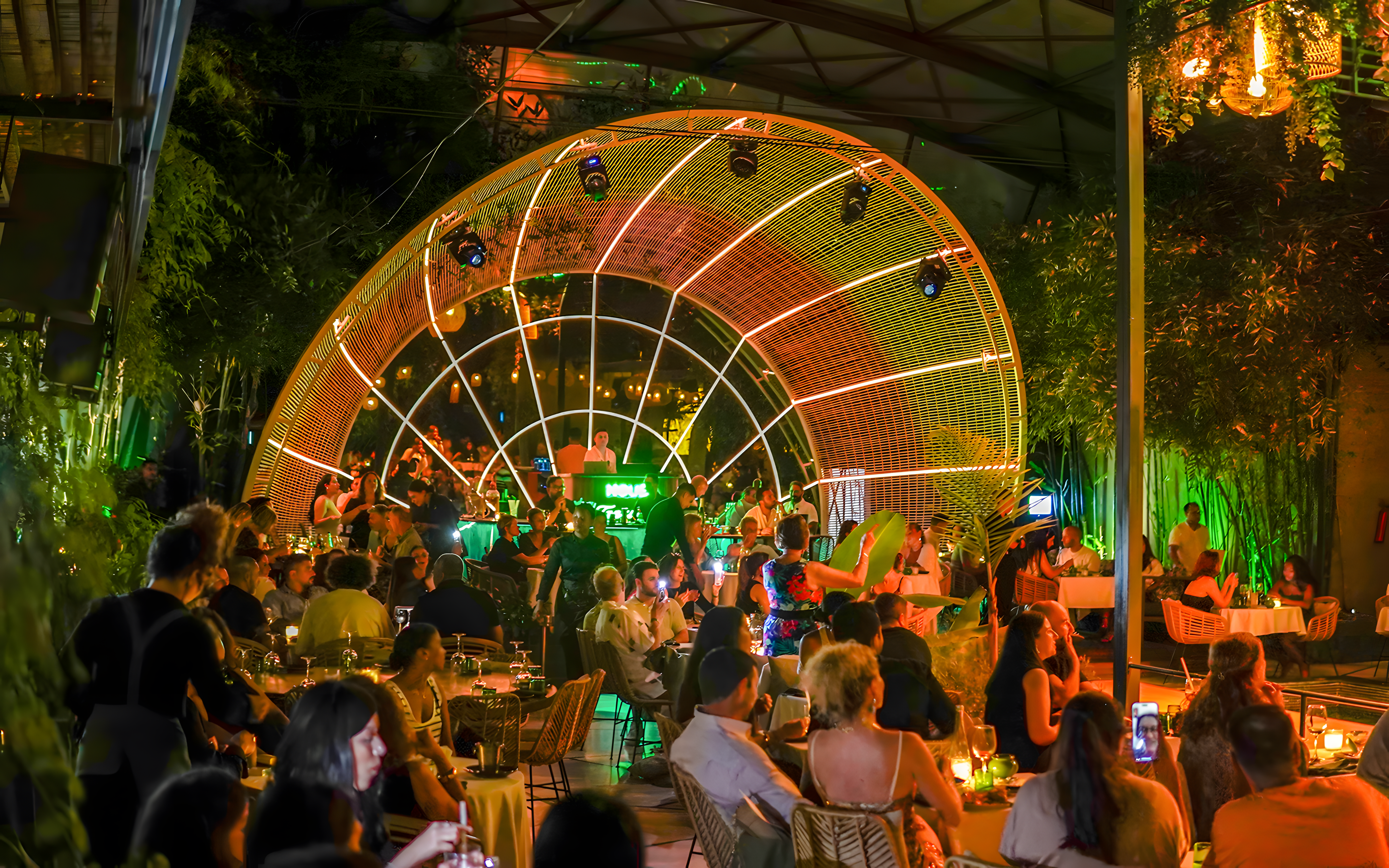 Performer entertaining guests at Nouba Restaurant Dinner Show.