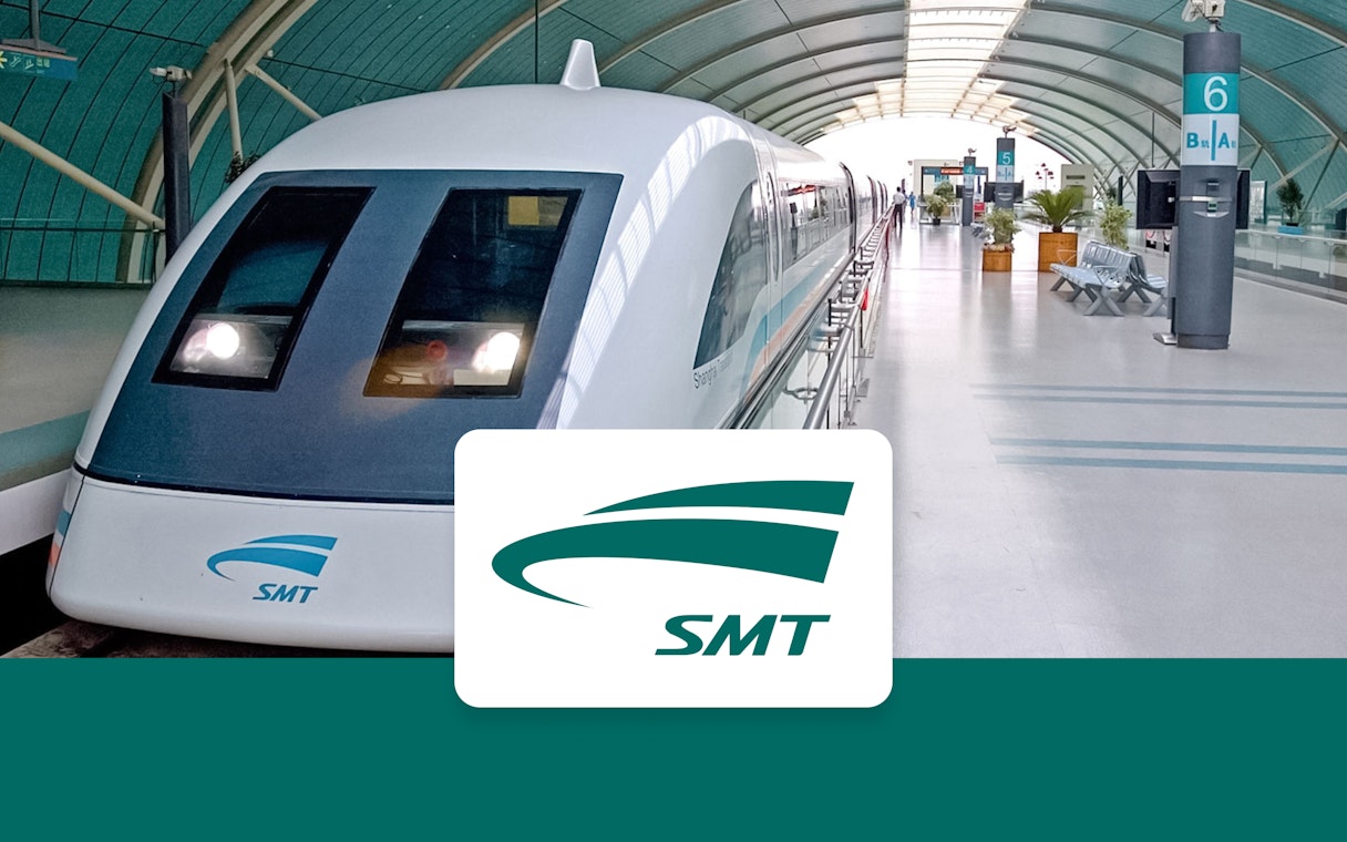 Shanghai Maglev Train at a modern station platform.