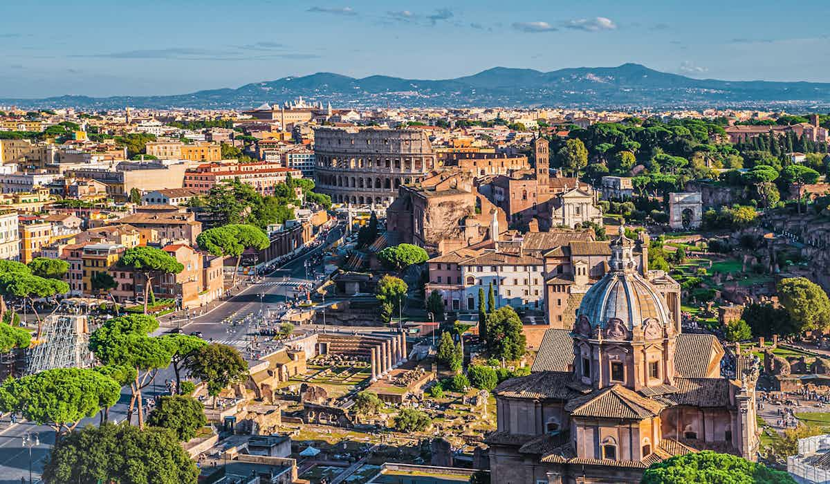 Rome city skyline