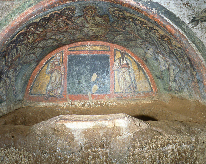 Catacombs of Domitilla and Capuchin Crypt Guided Tour with Transfers