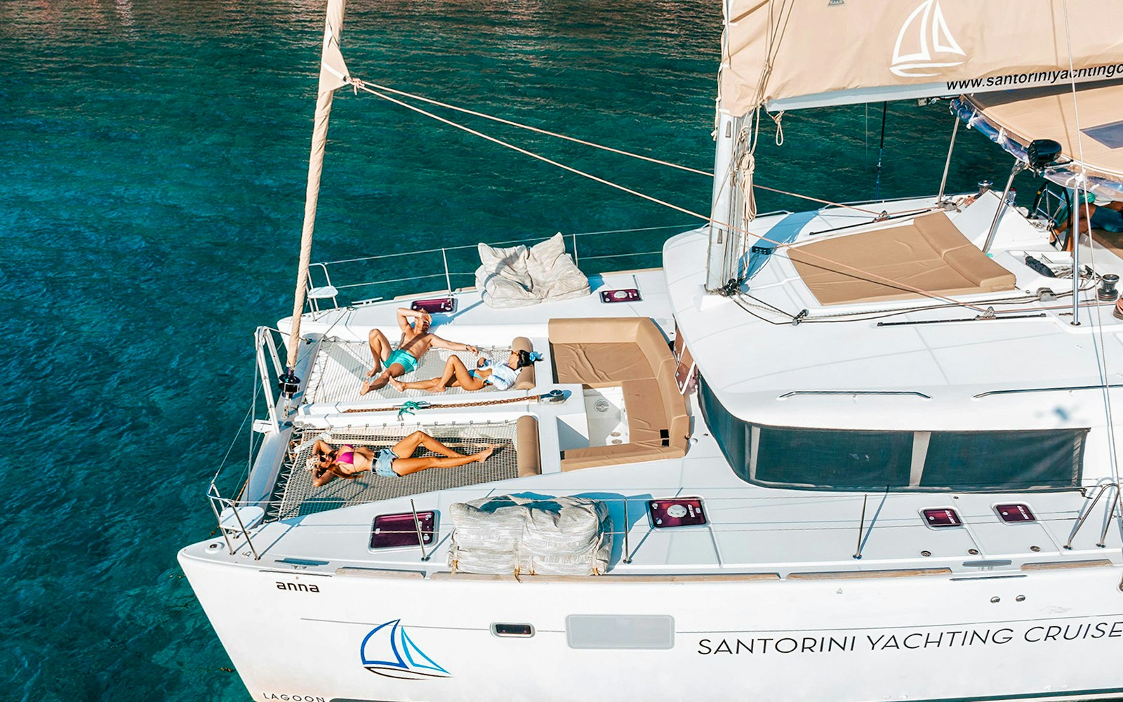 View of the Majestic Catamaran Caldera Cruise