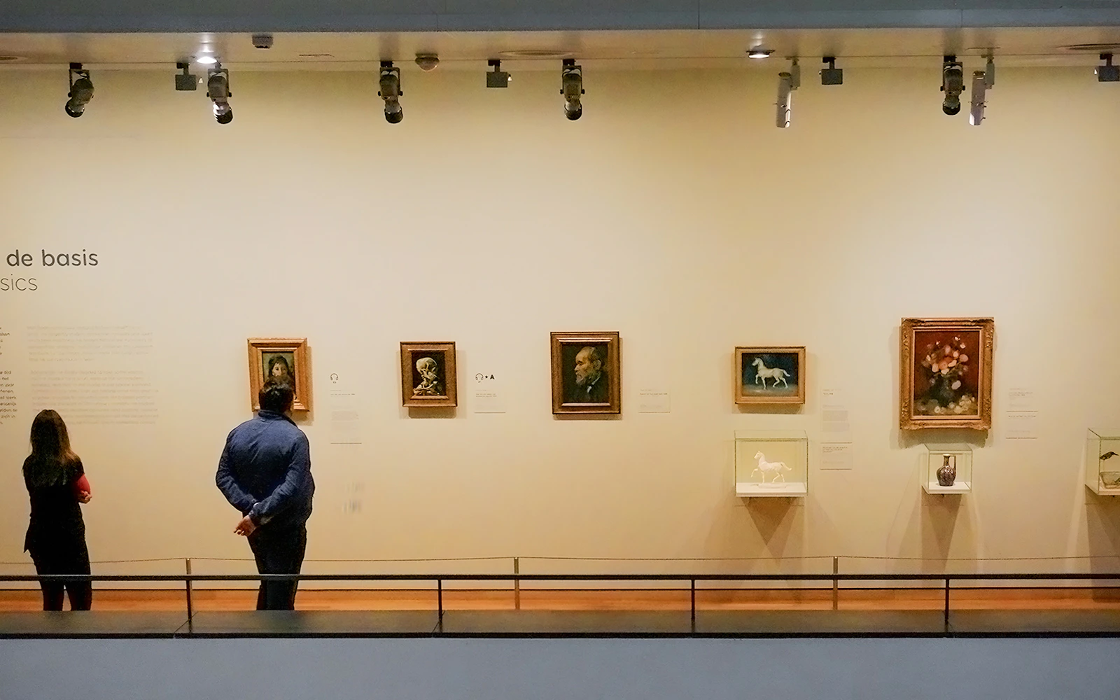 Visitors viewing paintings at the Van Gogh Museum in Amsterdam.
