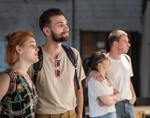 Visitors exploring exhibits inside Art in Paradise Pattaya