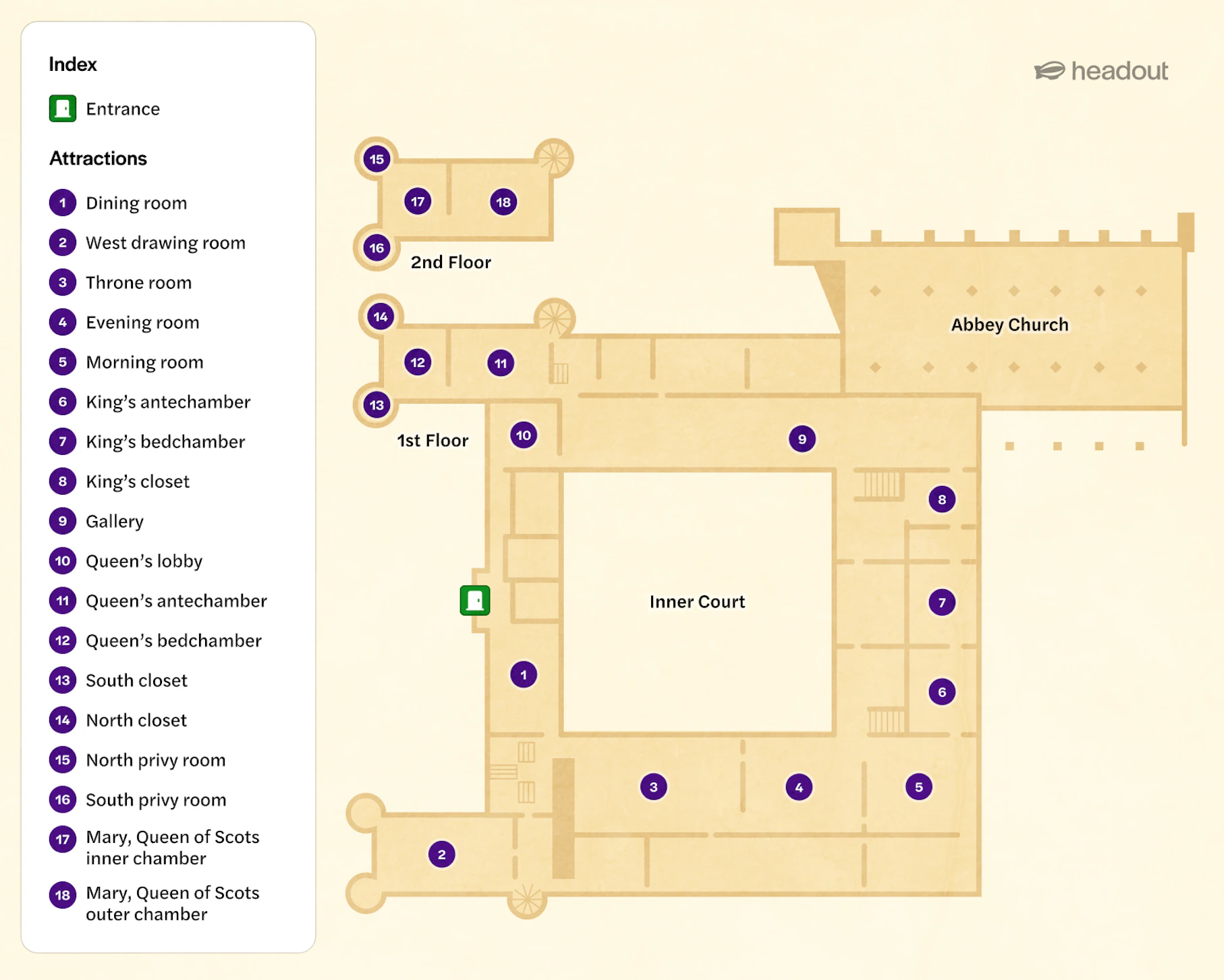 holyrood palace map