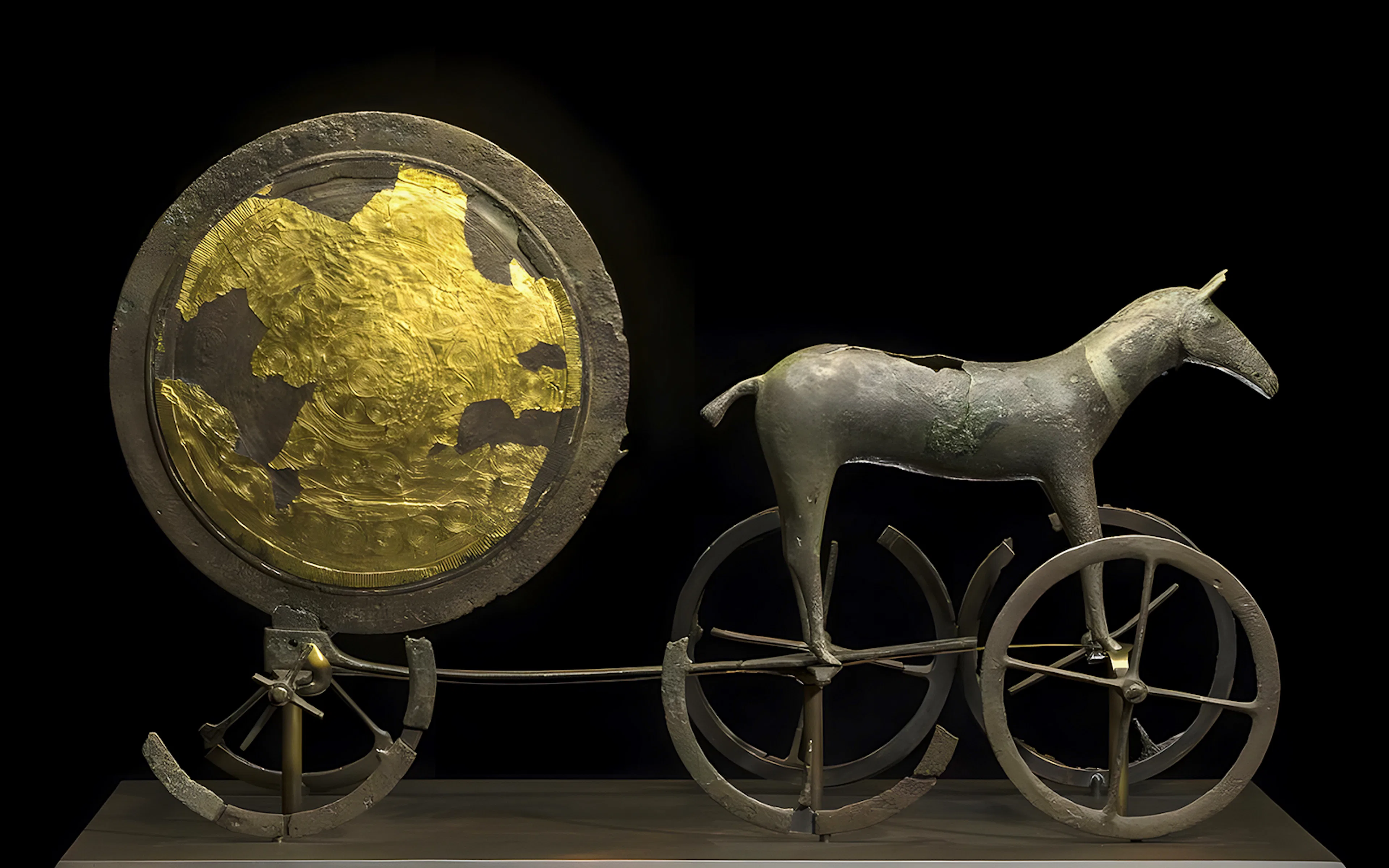 Sun Chariot sculpture at National Museum of Denmark, Copenhagen.
