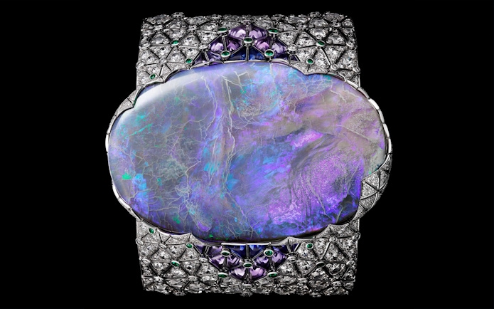 Cartier opal and diamond bracelet featured in Melbourne Winter Masterpieces at National Gallery of Victoria.