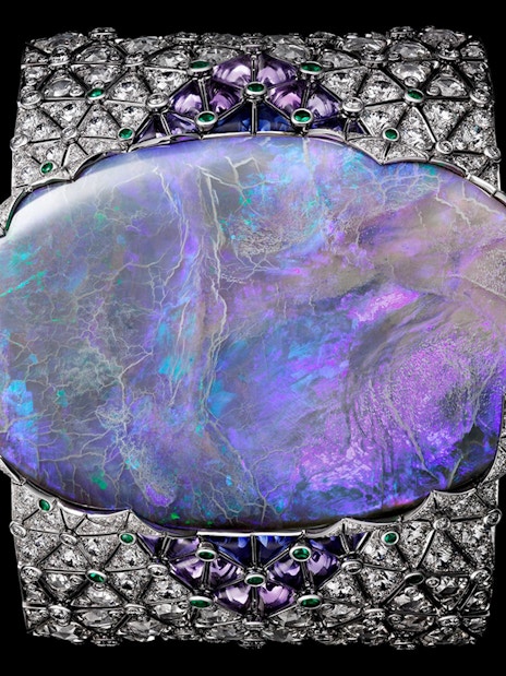 Cartier opal and diamond bracelet featured in Melbourne Winter Masterpieces at National Gallery of Victoria.