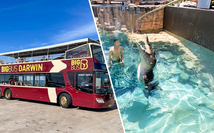 Darwin Big Bus tour and Crocosaurus Cove crocodile encounter.