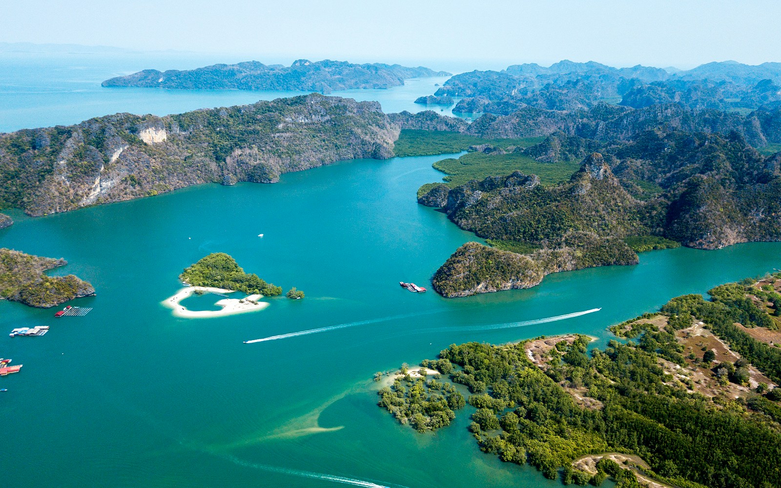 Aerial view of Kilim Geoforest Park