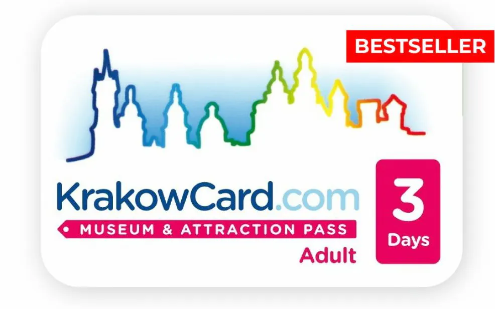 KrakowCard museum and attraction pass for 3 days, adult version.