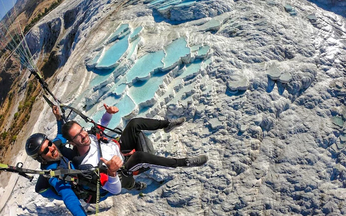 Pamukkale: Tandem Paragliding Over Hierapolis and Pamukkale Travertines