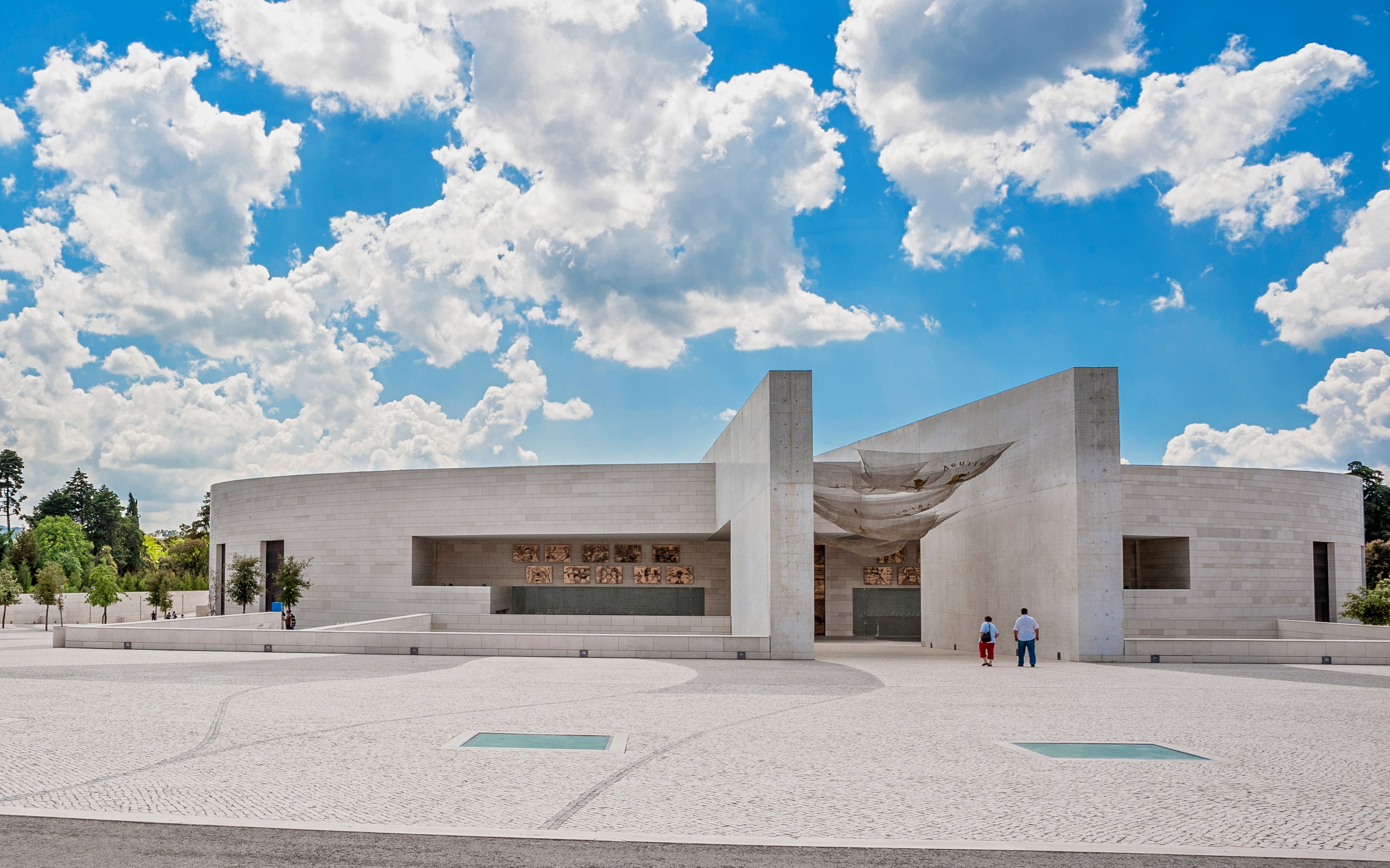 Modern architecture at the Sanctuary of Fátima, Portugal.