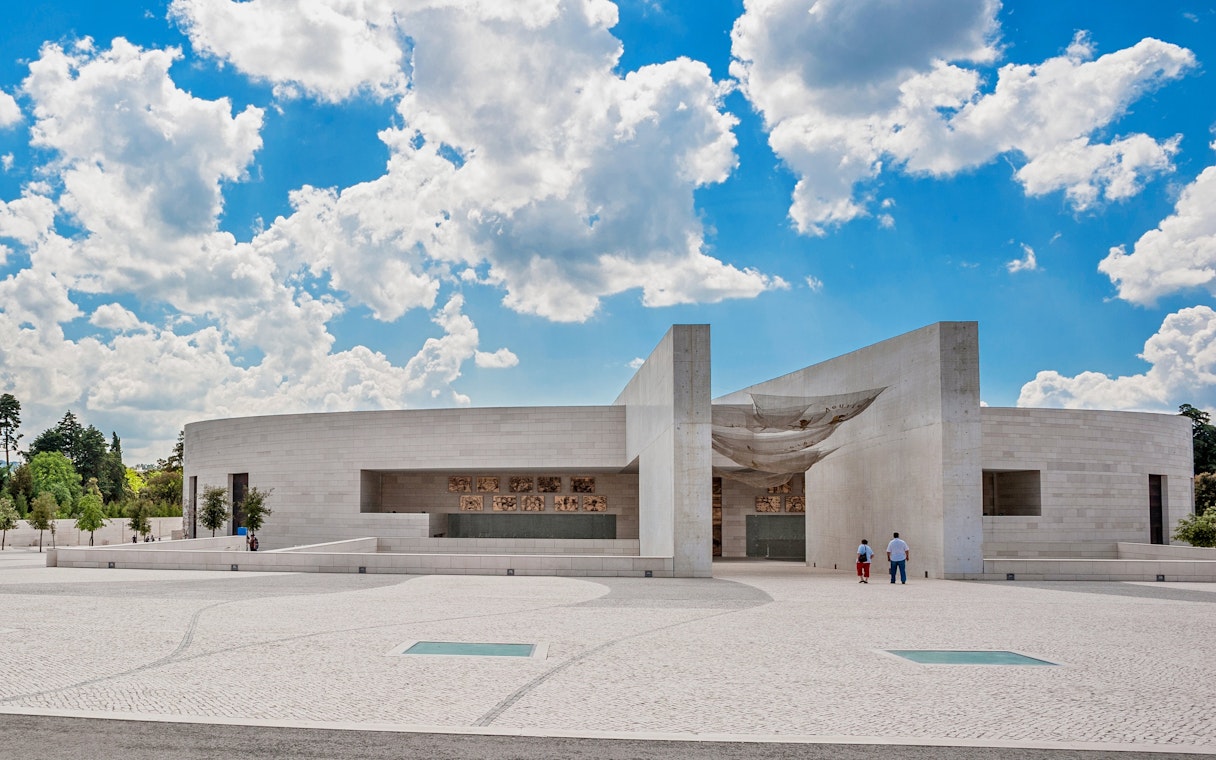 Modern architecture at the Sanctuary of Fátima, Portugal.