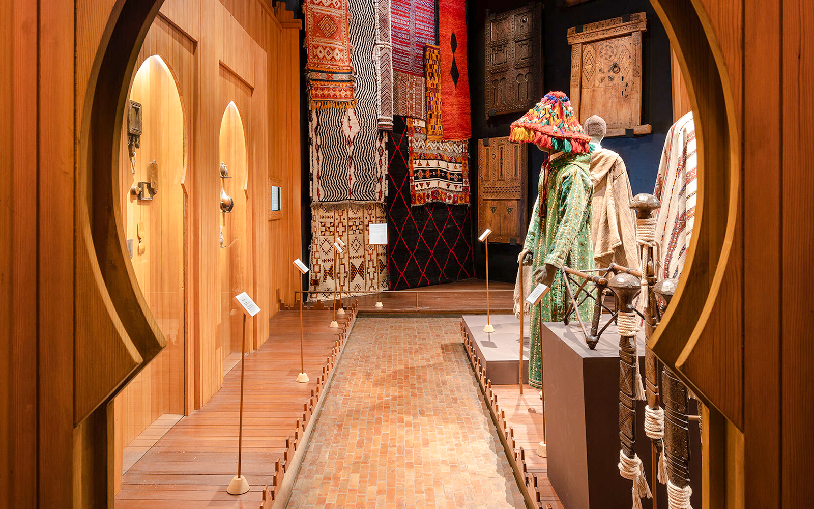Berber Museum in Marrakech showcasing traditional textiles and artifacts.