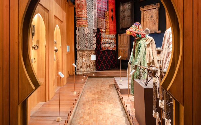 Berber Museum in Marrakech showcasing traditional textiles and artifacts.
