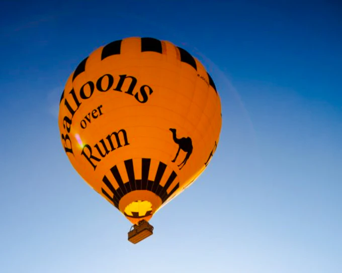 Wadi Rum Hot Air Balloon Flight with Sunrise Jeep Tour