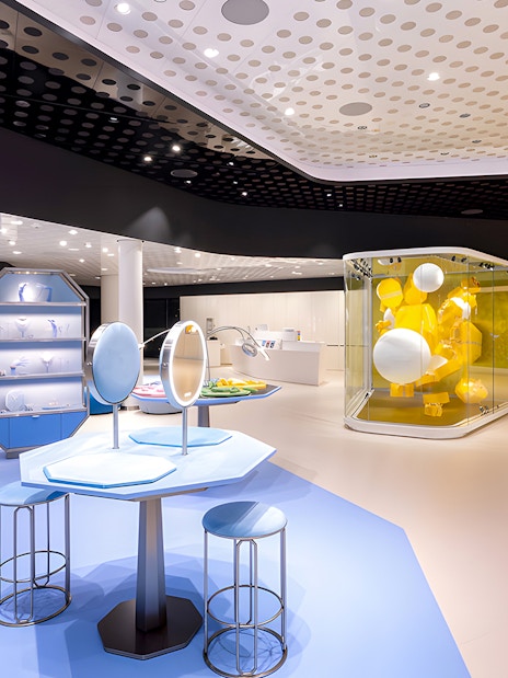 Interactive exhibits at Swarovski Crystal Worlds, showcasing modern design and vibrant displays.