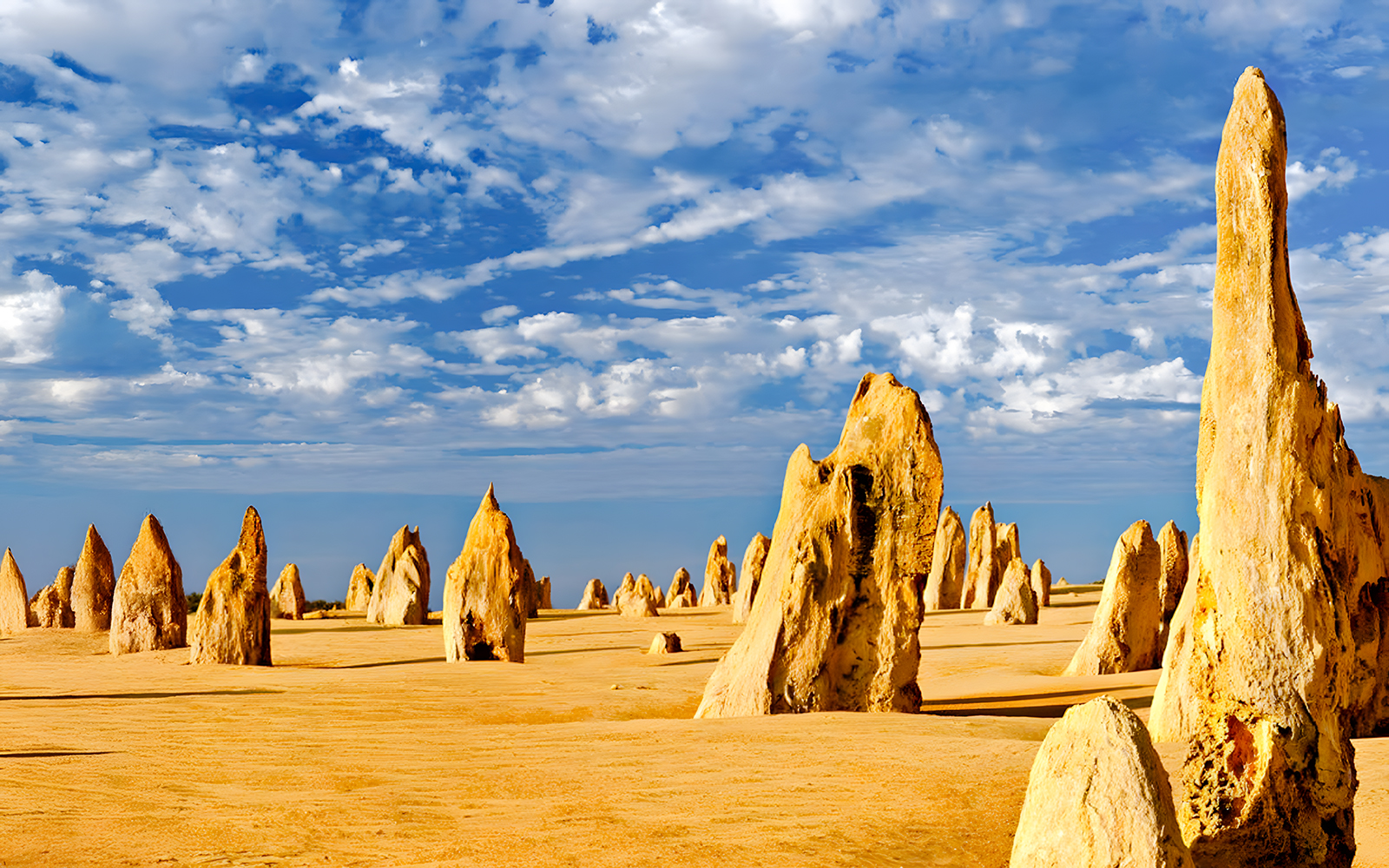 Limestone formations in the Pinnacles Desert, Nambung National Park, Western Australia.