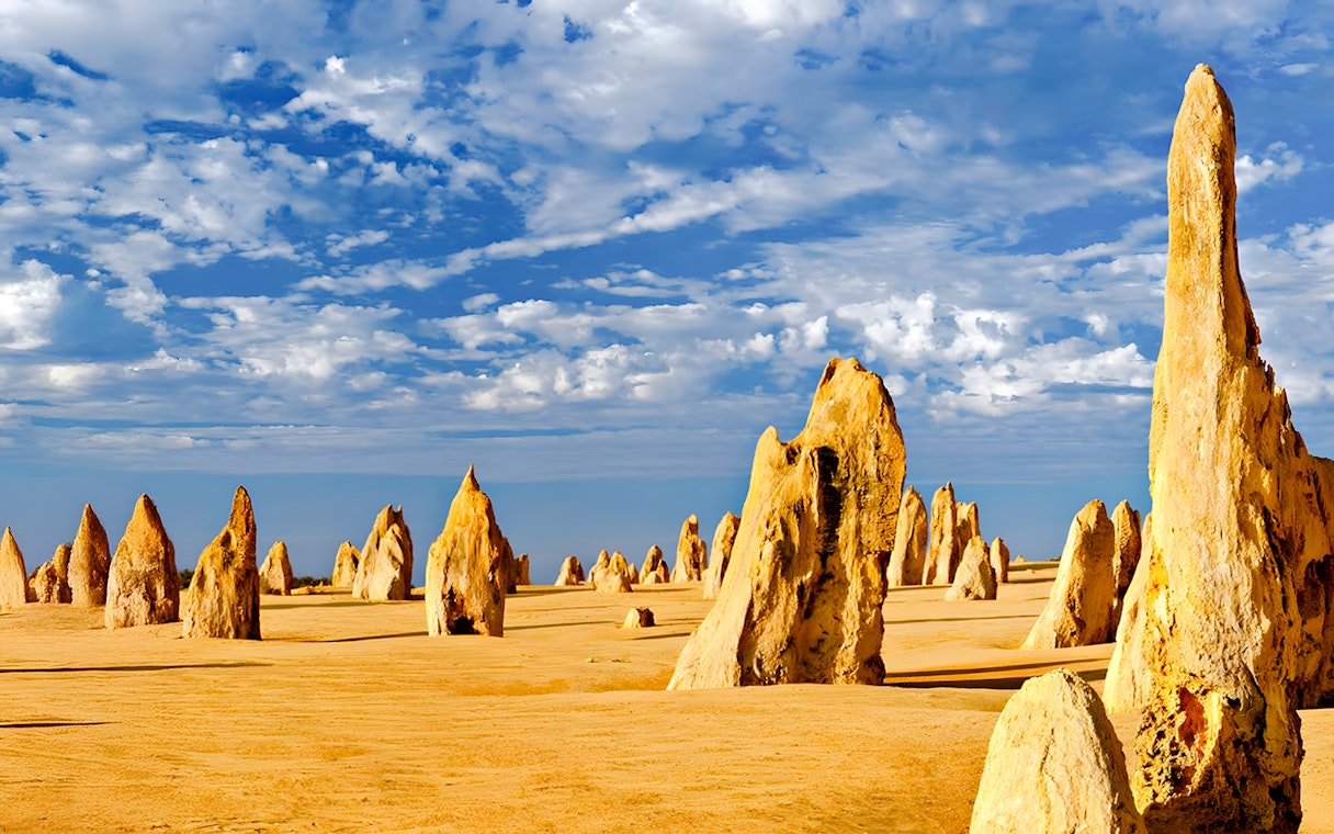 Limestone formations in the Pinnacles Desert, Nambung National Park, Western Australia.