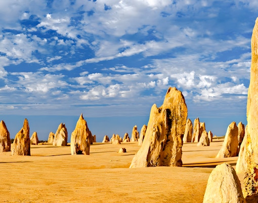 Limestone formations in the Pinnacles Desert, Nambung National Park, Western Australia.