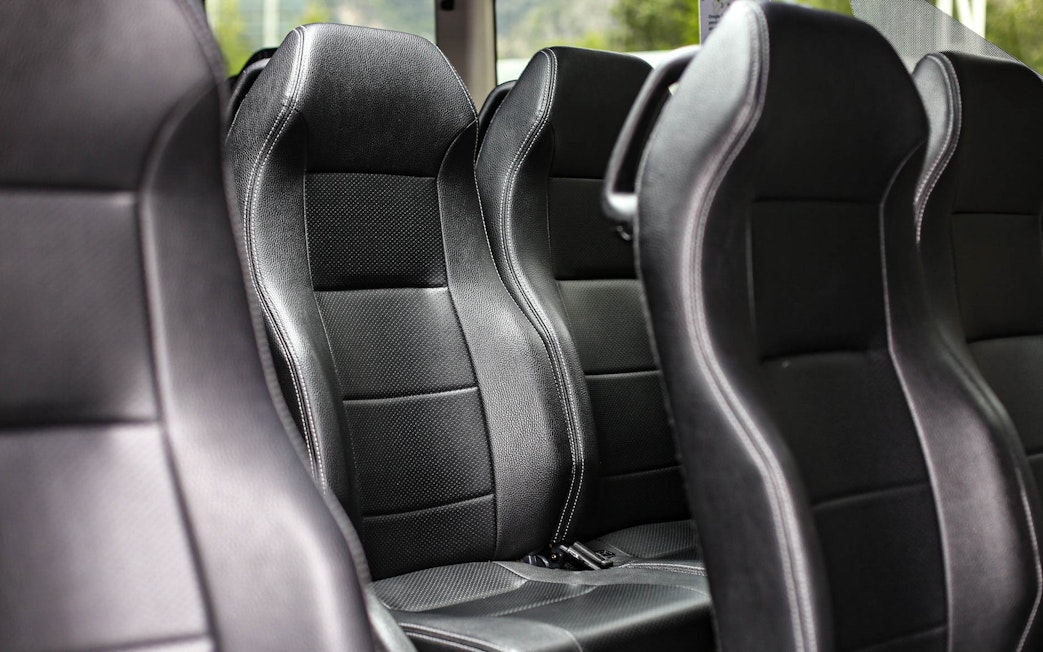 Bus seats interior for Andorra la Vella route.