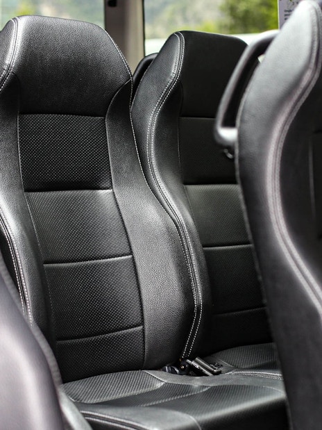 Bus seats interior for Andorra la Vella route.