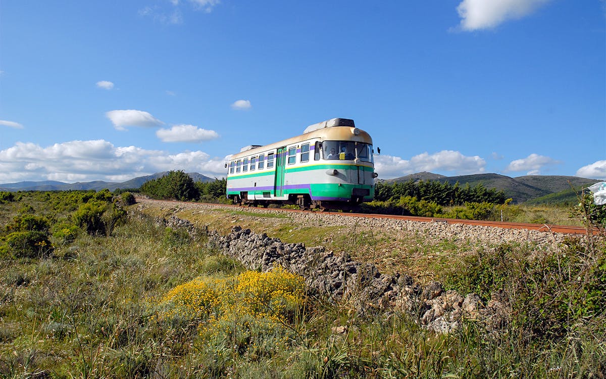 Oslo to Bergen train near Mjolfjell in mountains. Norway