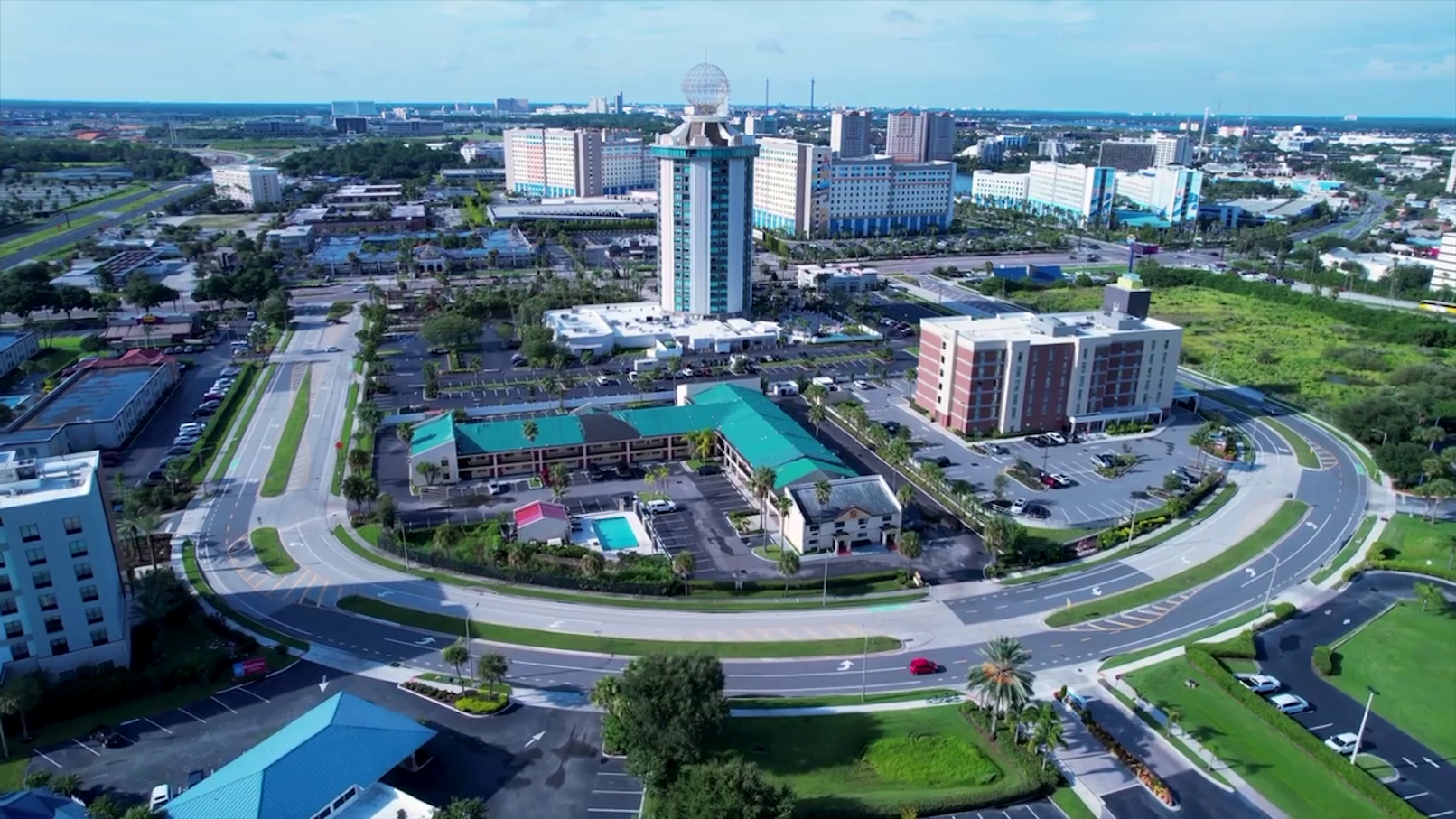 Gondola on Venice canal with historic buildings in Venice City.