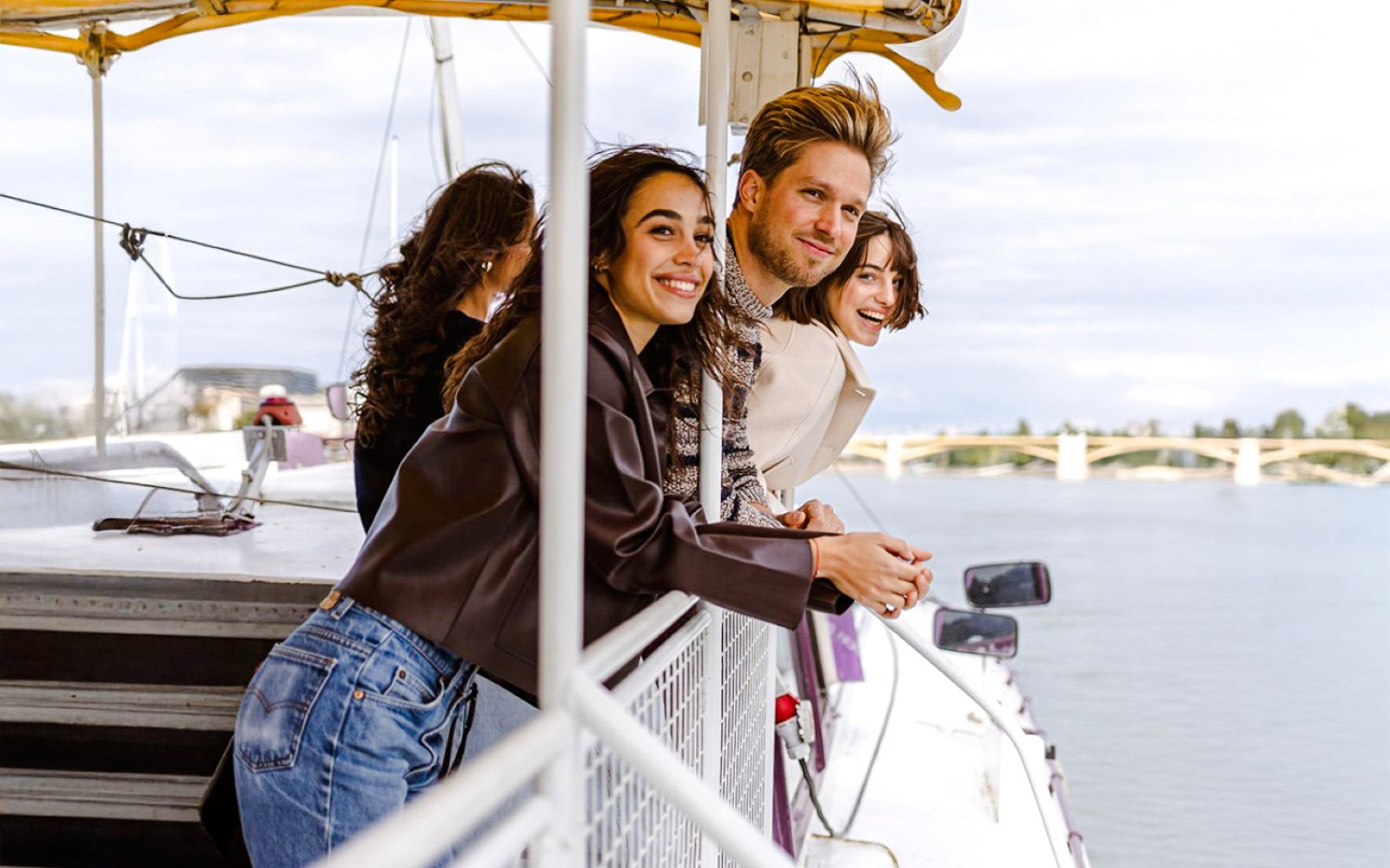 Guests enjoying views on Budapest Highlights River Cruise on the Danube.