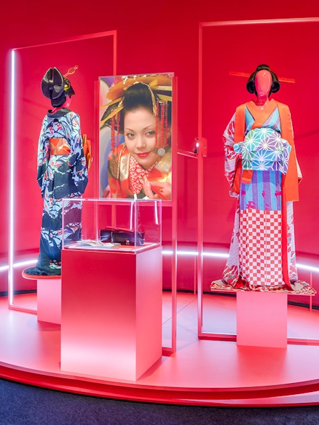 Costume displays at the Goddess exhibition, ArtScience Museum, Singapore.