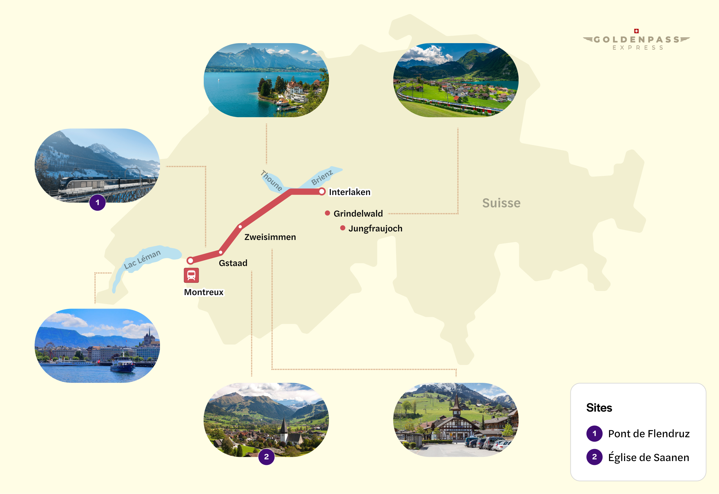Carte du Golden Pass