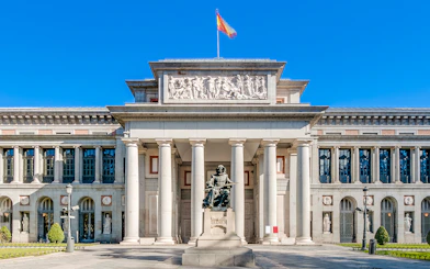 Statue of Velázquez in front of Prado Museum, Madrid.
