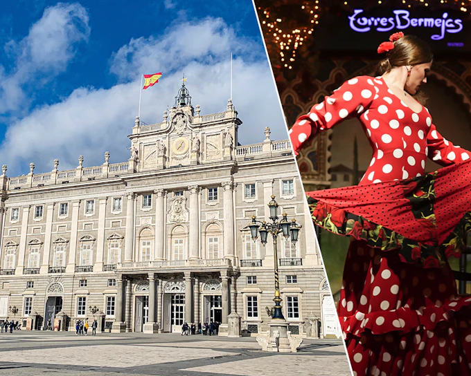 Royal Madrid Palace Guided Tour with Tapas & Flamenco Show