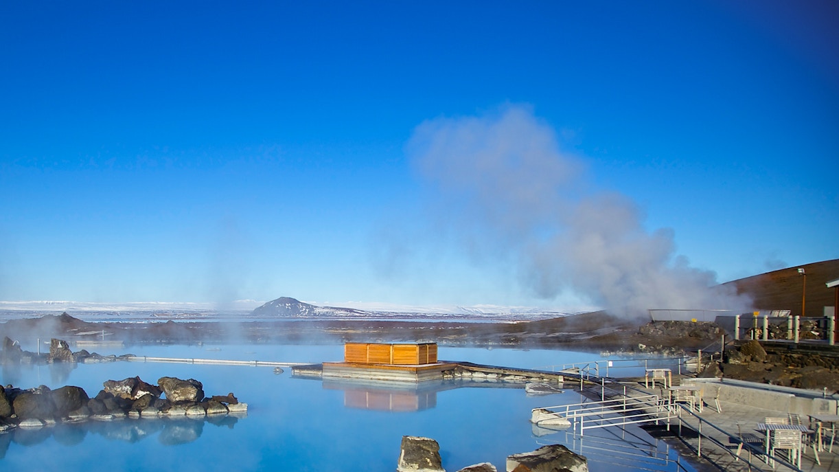 Aerial view of the Myvatn Nature Baths
