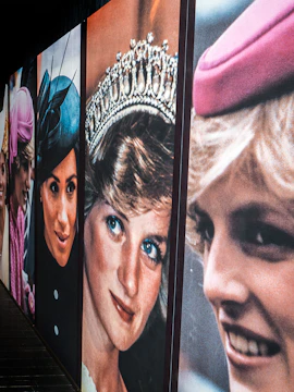 Royal portraits display at Dockside Vaults exhibition.