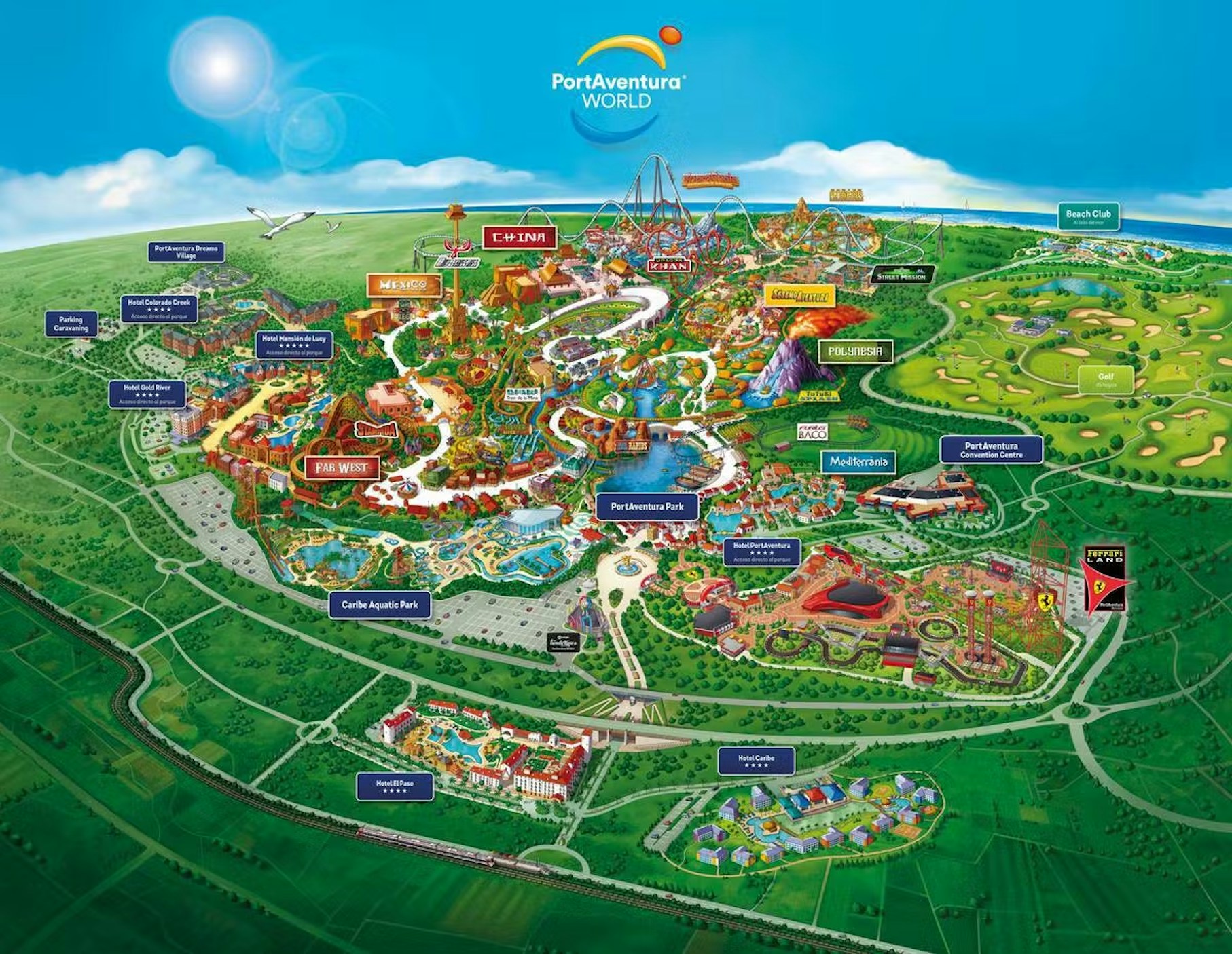 Map of PortAventura World