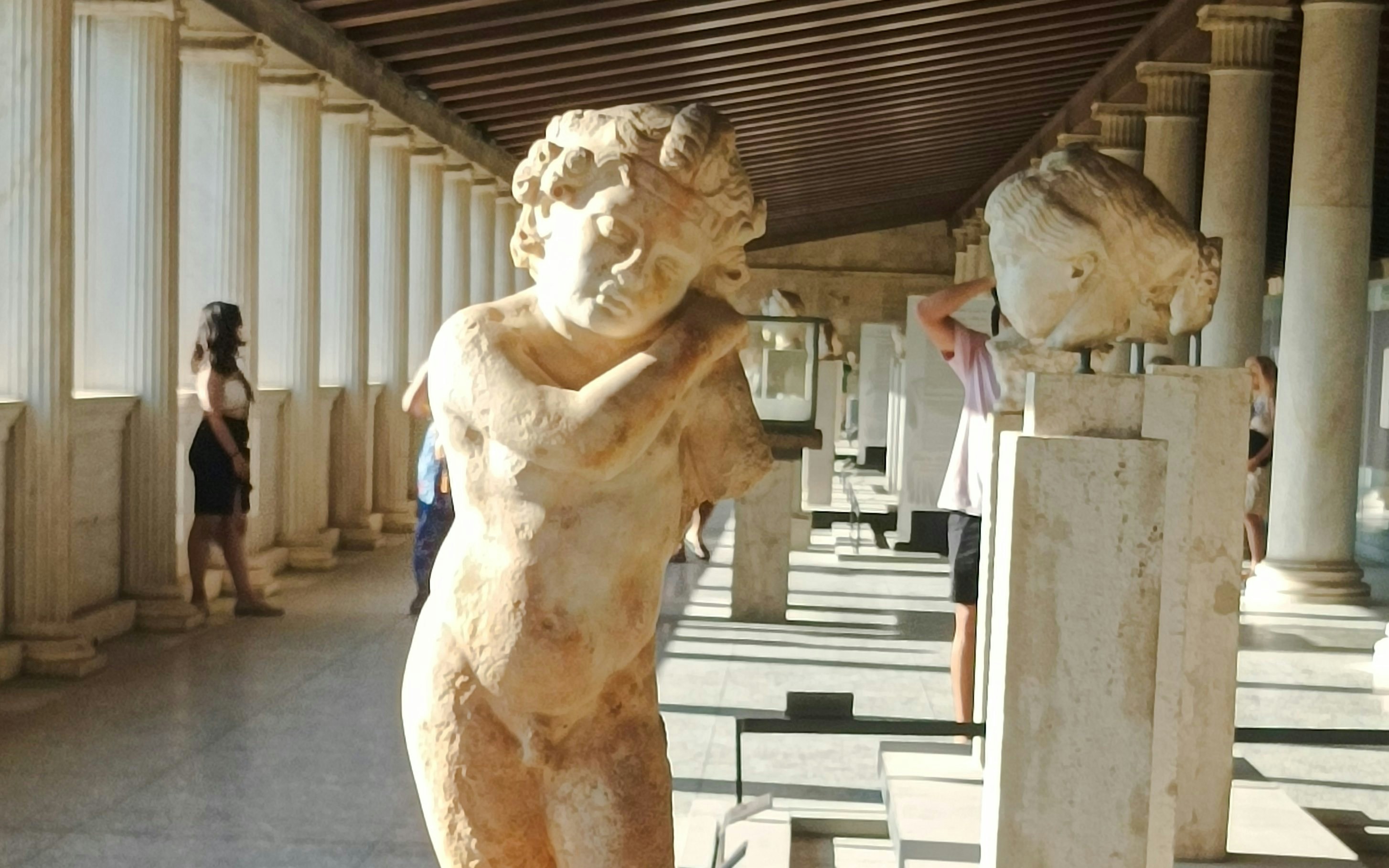 Statue of a child in the Upper Gallery of the Agora Museum, Athens.