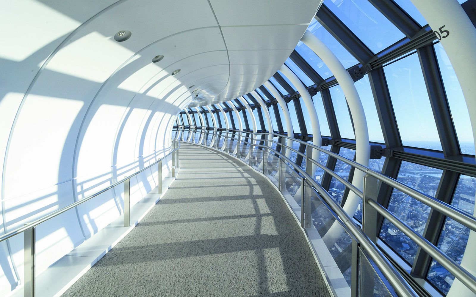 Tokyo Skytree observation deck with panoramic city views.