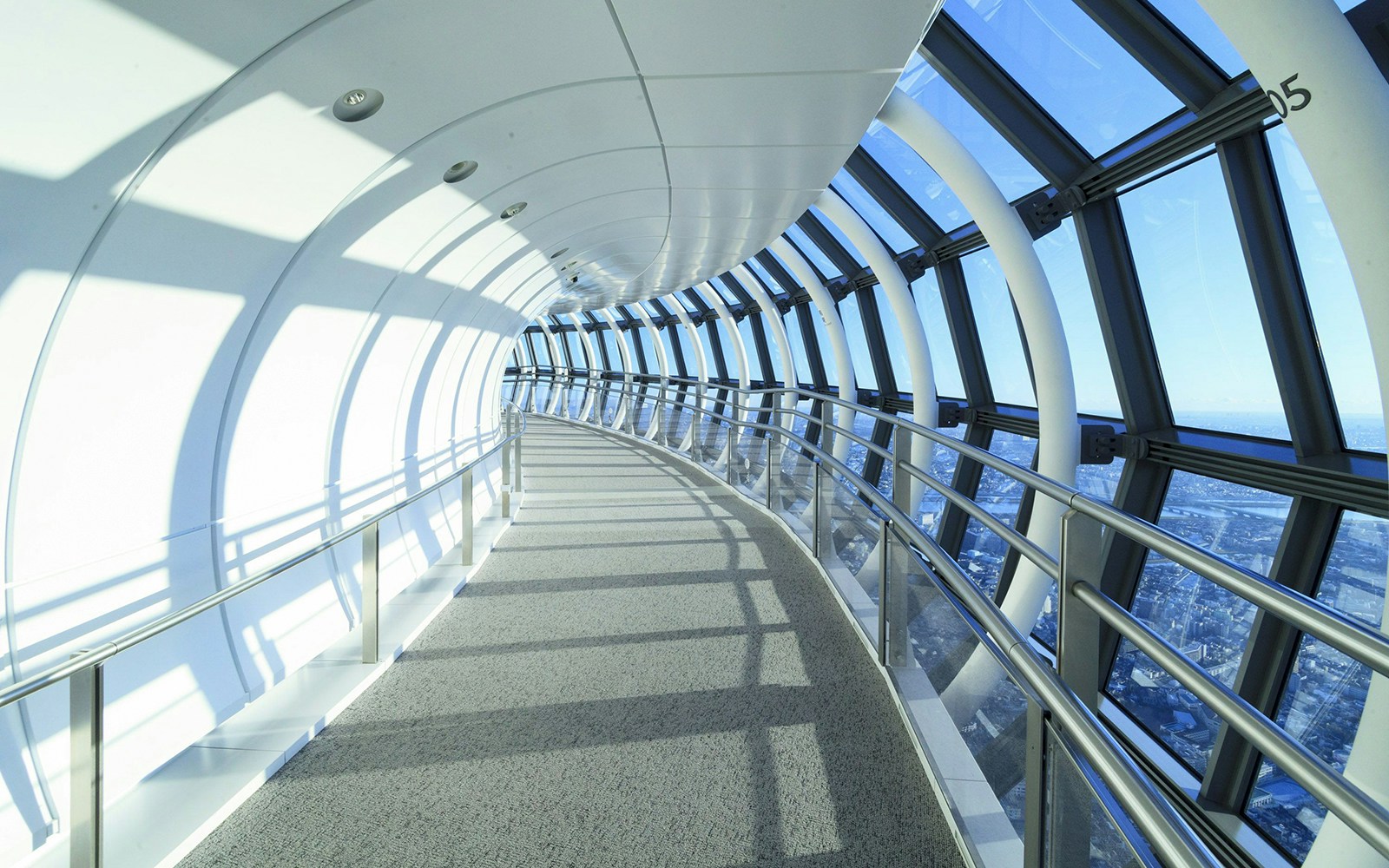 Tokyo Skytree observation deck with panoramic city views.