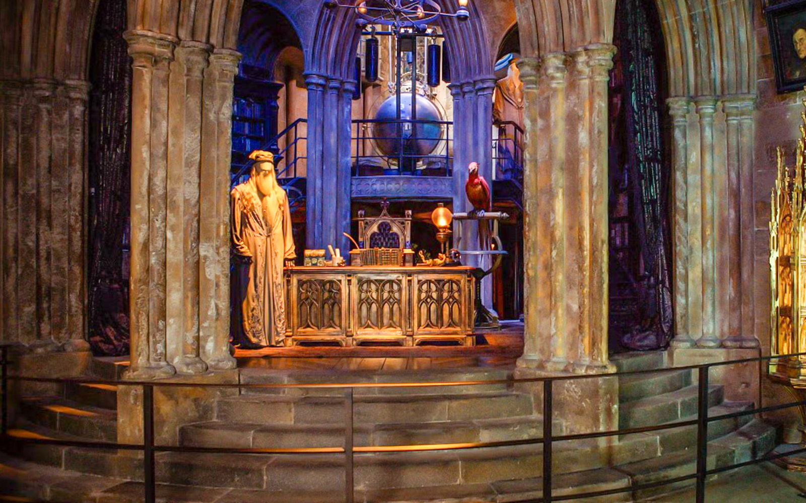 Dumbledore's office set at Harry Potter Warner Bros. Studio Tour, London.