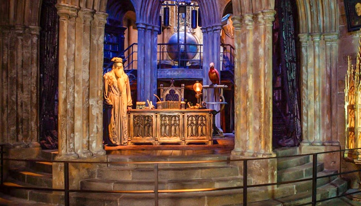 Dumbledore's office set at Harry Potter Warner Bros. Studio Tour, London.