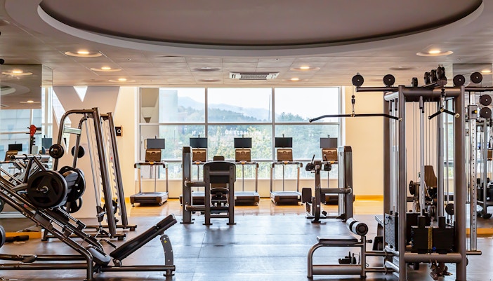 Fitness centre at Therme Bucharest