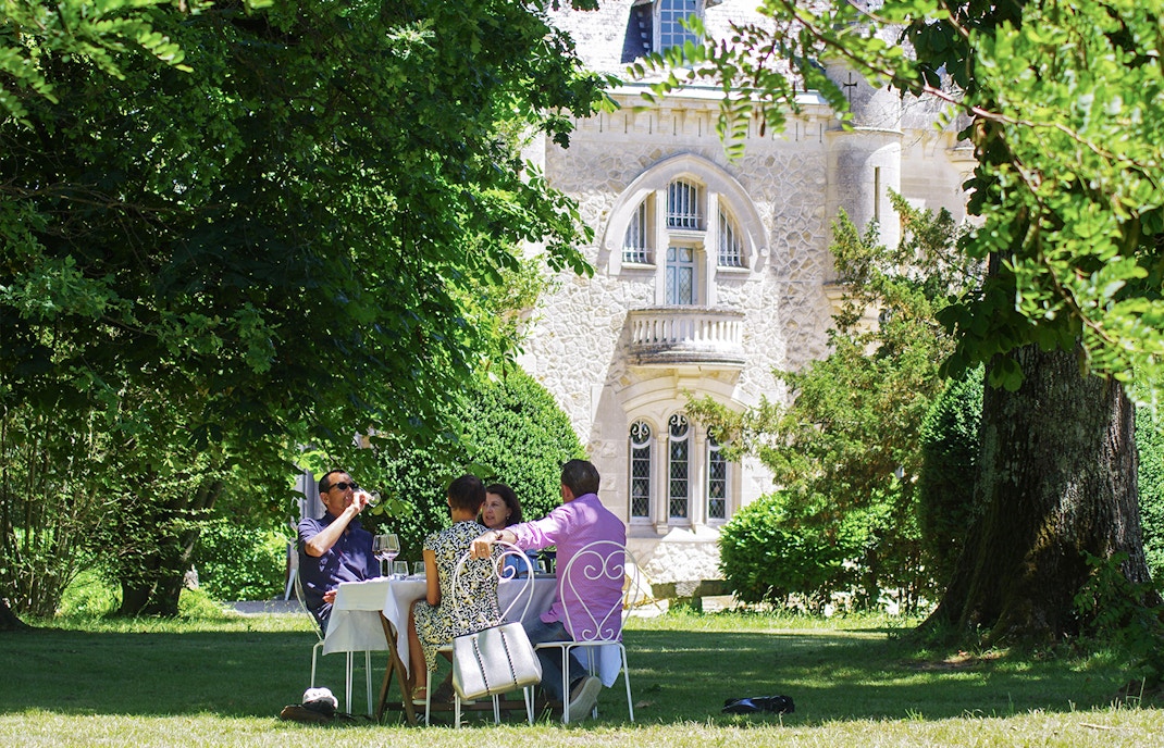 Saint-Emilion vineyard Picnic, France.
