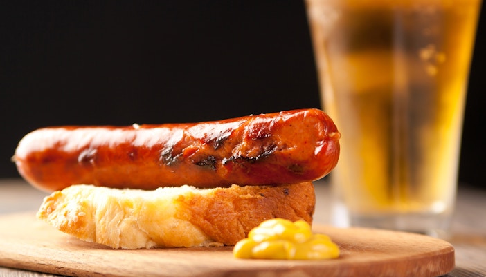 Bratwurst with beer