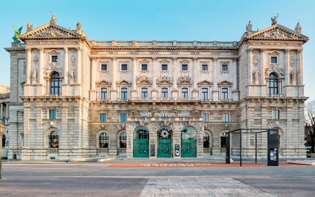 Weltmuseum Wien facade in Vienna, part of Go City: Vienna Explorer Pass attractions.